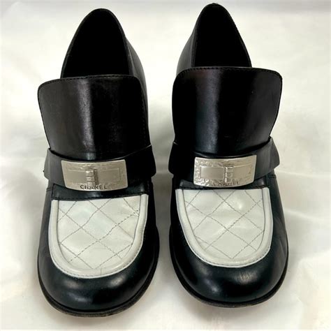 chanel classic loafers|chanel black and white loafers.